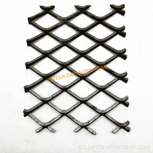 Malla de metal expandido de acero negro